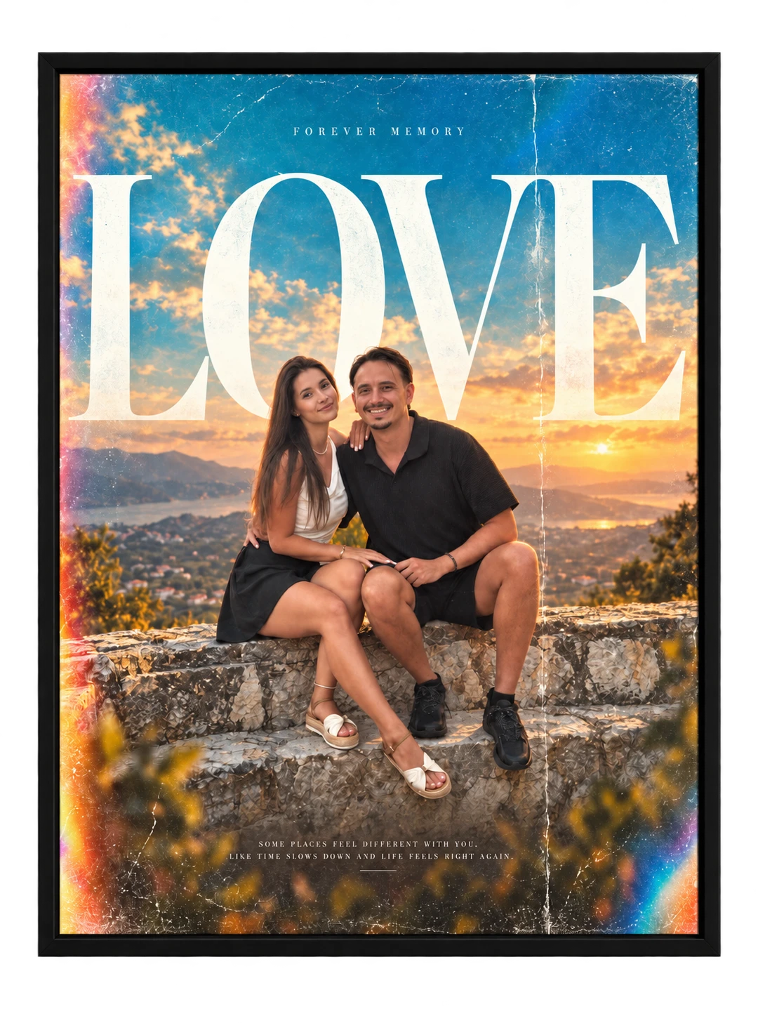 Персонализиран постер LOVE за влюбена двойка